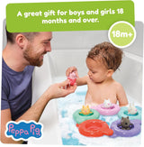 Tomy Toomies Peppa's Pool Party - 5 bekers met verbindingsring met 5 speeltjes voor kinderen Peppa Pig & Friends Water Squirter - badspeelgoed +18 maanden - Kinderbadspeelgoed en zwembadspeelgoed Bebe Toys Naty Shop