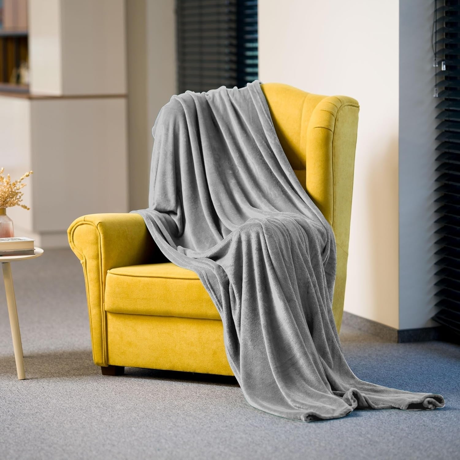 Teesa fleecedeken 200X220 Cm grijs TSA8902-1 Teesa Bedden en Dekens