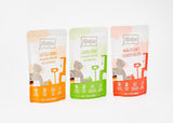 MjAMjAM - Premium natvoer voor katten - Gemengd pakket I - Kip, Rundvlees, Harten, 12 stuks (12 x 125 g), graanvrij met extra vlees