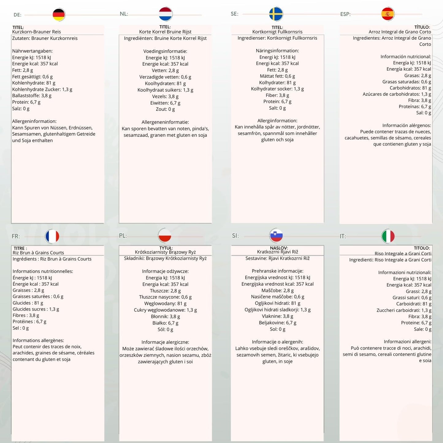 Wholefood Earth kortkorrelige bruine rijst - non-GMO - natuurlijk - vegan - zuivelvrij - geen toegevoegde suikers, 3 kg