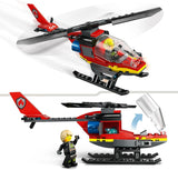 LEGO City Brandweerhelikopter, speelgoedhelikopter en pilootfiguurset, brandweerhelikopter voor een fantasierijke speelervaring, cadeau voor kinderen, jongens en meisjes vanaf 5 jaar 60411 Bouwsets Besuche den LEGO-Store