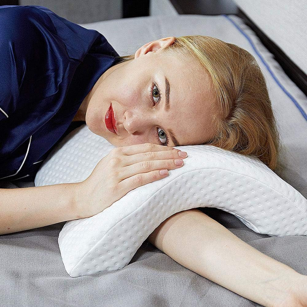 Zijslaapkussen voor koppels Ontspanningsarm Gebogen traagschuimkussen U-vormig nekkussen Reiskussen Zero Pressure Zijde IJszijdekussen Slow Return Paren Orthopedische Cervicale Kussens Naty Shop Standaardtitel