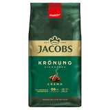 Jacobs Café Crema Gold Kaffeebohnen 1Kg – Vollmundig, Aromatisch, Fruchtige Noten, Arabica & Robusta Bohnen, Intensität 5/10, Ideaal voor Café Crema Naty Shop Krönung Crema 1 Kg