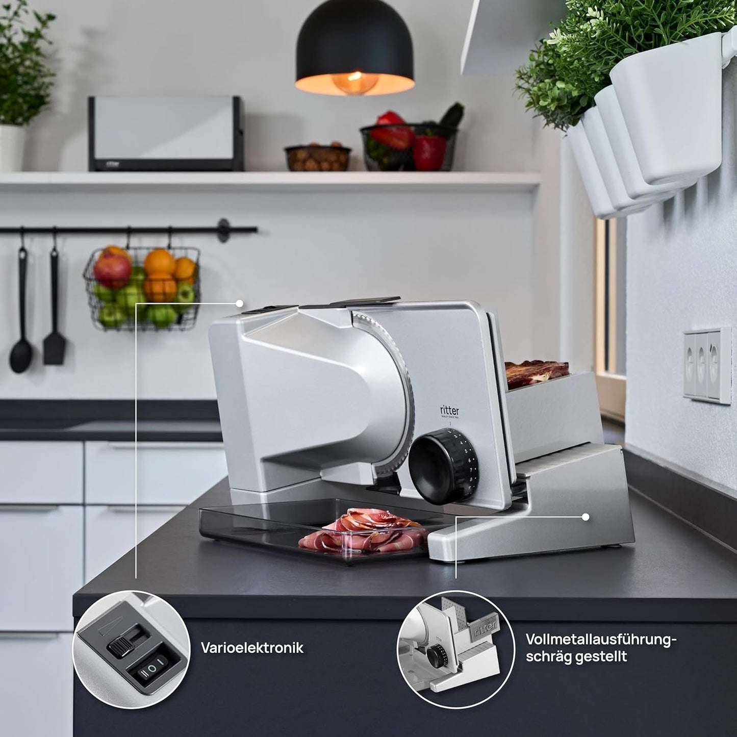 Ritter Serano 7 Duo plus Multifunctionele elektrische snijmachine Rasnite en Snijmachines Naty Shop
