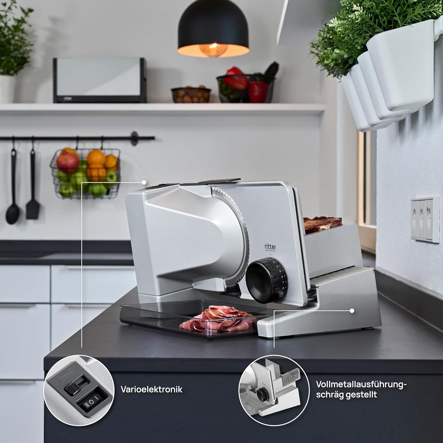 Ritter Serano 7 Duo plus Multifunctionele elektrische snijmachine Rasnite en Snijmachines Naty Shop