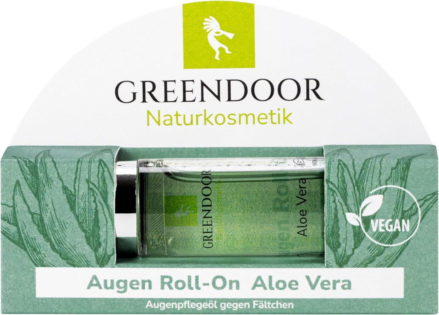 GREENDOOR Eye Roll-On Aloë Vera, natuurlijk anti-rimpel oogserum, 10 ml Cosmetica en Schoonheid Naty Shop