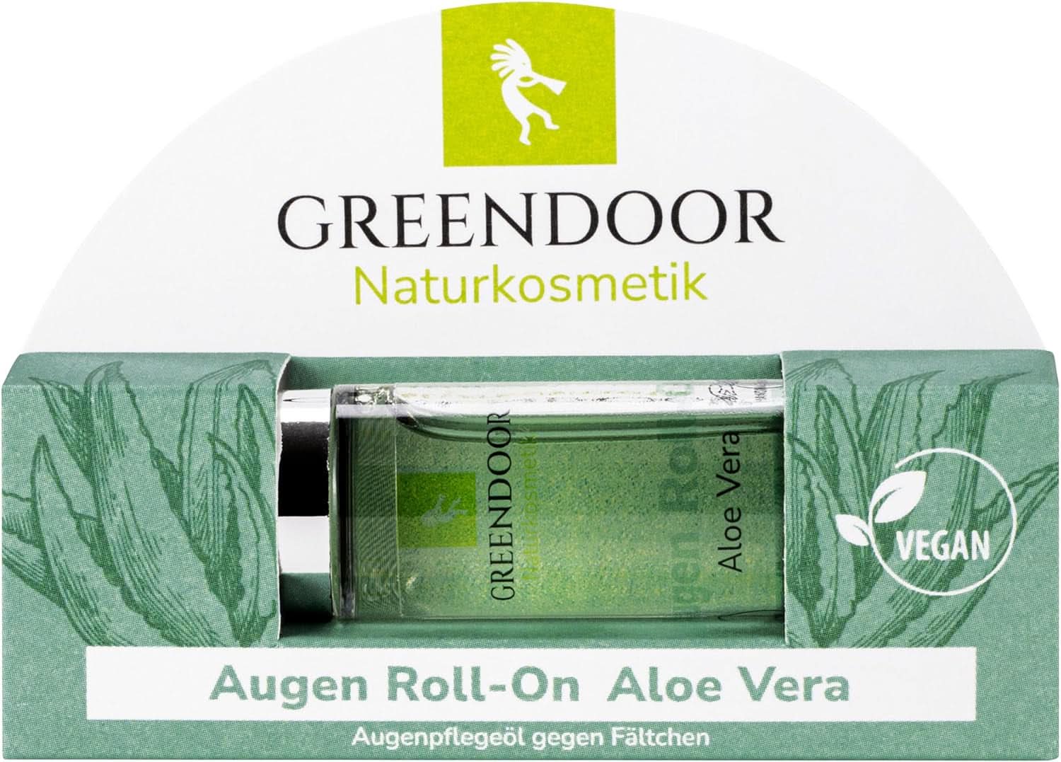 GREENDOOR Eye Roll-On Aloë Vera, natuurlijk anti-rimpel oogserum, 10 ml Cosmetica en Schoonheid Naty Shop
