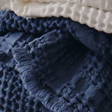 Effen jacquarddeken, katoen, Yogi, 130 X 170 cm Quilts en quilts Naty Shop