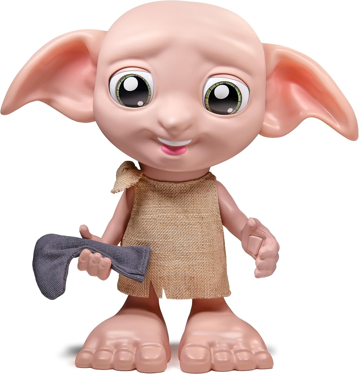 Wizarding World Harry Potter - Dobby House Elf interactieve pop met meer dan 30 geluiden, zinnen en bewegingen, Duits-Italiaans, speelgoed voor 6 jaar oud, fanartikel Poppen Naty Shop