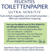 HiPP Baby zacht nat toiletpapier (6 x 50 vellen), 99% water, ultragevoelig, ongeparfumeerd, met scharnierend deksel