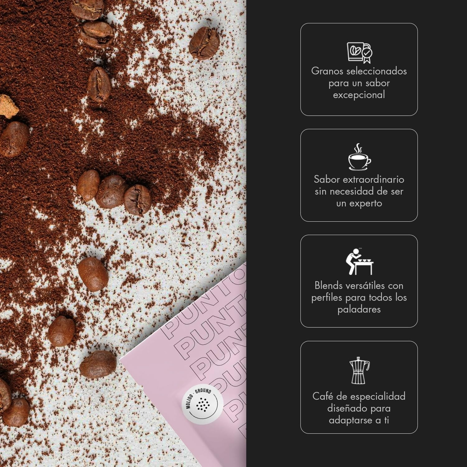 – Gemalen Ethiopische koffie – 250 g – Speciale koffie – Medium gebrand – 100% Arabica – Tonen van honing, kaneel en chocolade – Intense zuurgraad – Medium body