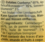Biologische veenbessen, 100 gram Naty Shop gedehydrateerde producten