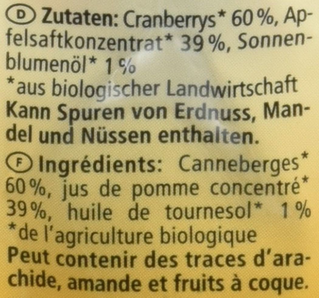 Biologische veenbessen, 100 gram Naty Shop gedehydrateerde producten