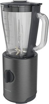 Grundig Delisia Novus SM 7140 Professional Standmixer, 1,5 liter, 800 Watt, 6-Fach Edelstahlmesser met zirkonium-beschichtung, 5 geschwindigkeitsstufen + Pulse-Funktion, Dark Inox/Edelstahl Kitchen Naty Shop