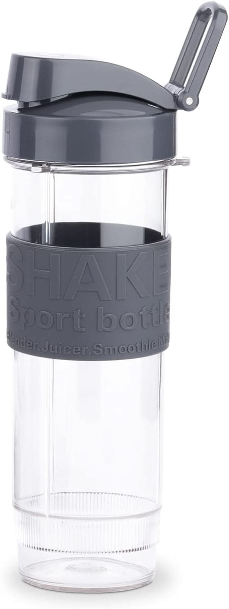 H.Koenig Smoothie Maker SMOO9 - Mini Standmixer - Mini Blender - 300 Watt - 570 Ml - Edelstahl - 2 Kunststofflesjes - Bpa-vrij, Grau Kitchen Naty Shop