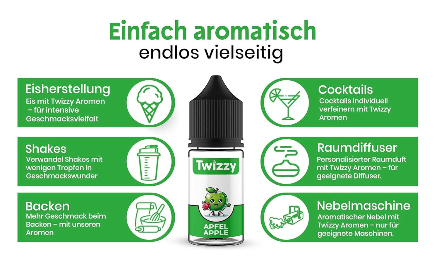 Twizzy, geconcentreerd appelaroma, 30 ml Aromas Naty Shop