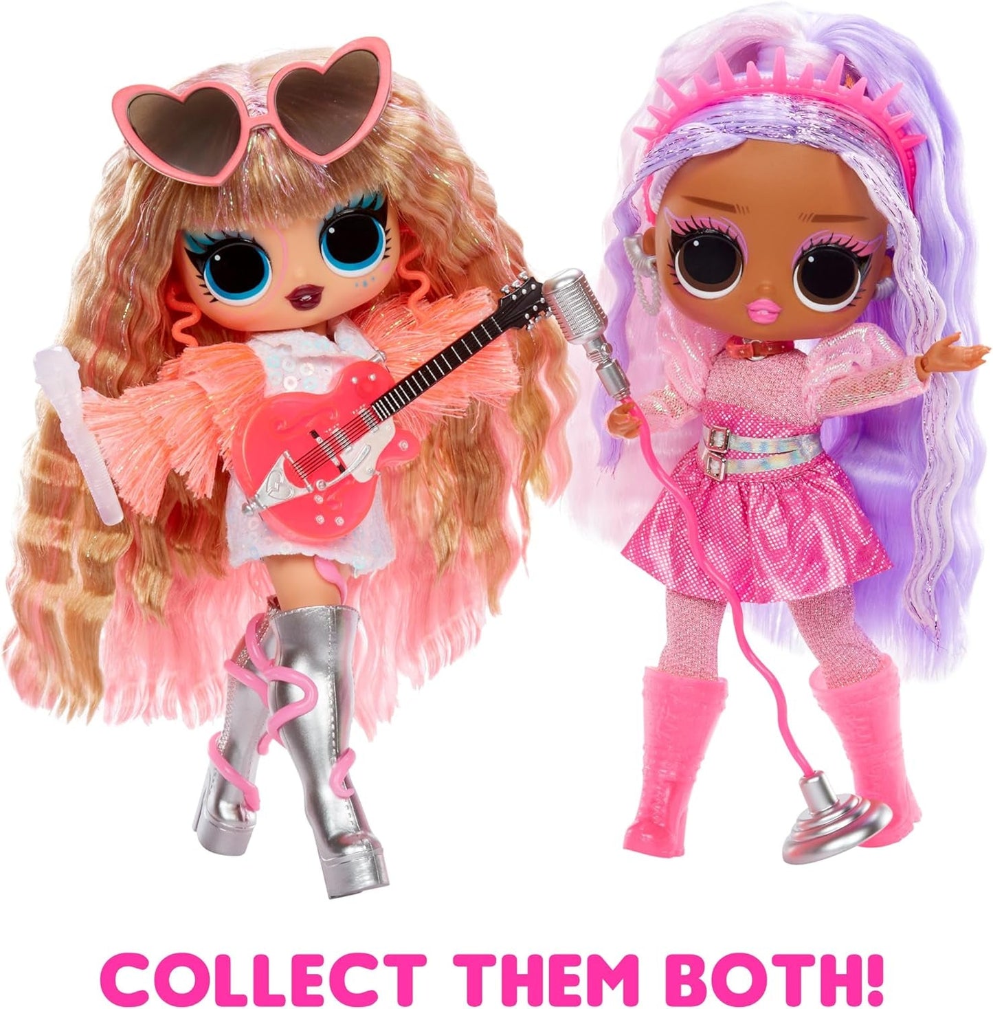 LOL Verrassing! Tweens Neon Pop Stars - Thea Stars - 1 modepop met verrassingen met achtergrondverlichting en meer dan 10 Pop Star-kleding en accessoires, waaronder haar felroze gitaar, cadeau voor kinderen vanaf 4 jaar