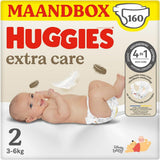 Huggies Extra Care babyluiers, maat 2 (3-6 kg), superabsorberend, Disney-ontwerp, bulkverpakking, 160