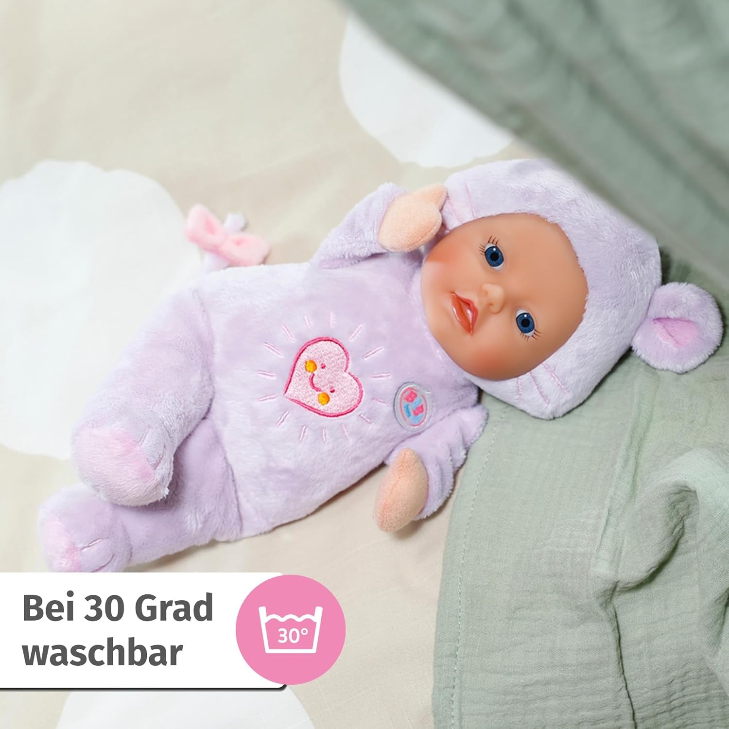 Baby Born for Baby's Muis Soft Doll, 26 cm, met oren en vingerzakken, voor pasgeborenen, 836590 Zapf Creation, roze