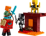 LEGO Minecraft Lava Duel of the Deep, speelgoed voor videogamefans, fort met minifiguren waaronder Alex, Skeleton Wither, Lohe en Strider, cadeau voor meisjes en jongens vanaf 6 jaar 21266 Bouwsets Beuche in LEGO-Store