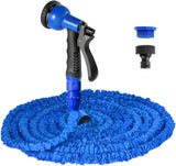 30 m uittrekbare tuinslang, 30 meter flexibele waterslang met 8-jet sproeikop, waterdichte intrekbare heavy-duty slang met 3/4 "en 1/2" connectoren (30 m, groen)