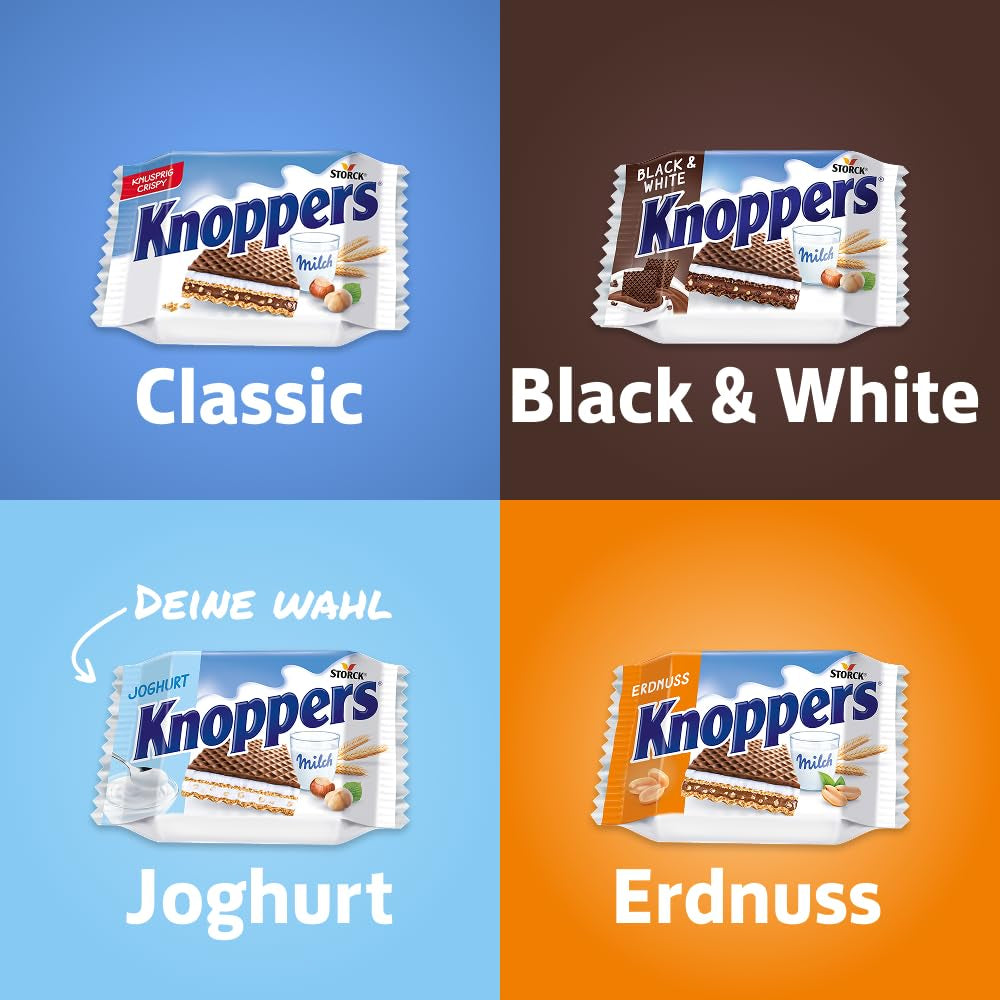 Yoghurt – 4 x 200 g – Wafelschijfjes gevuld met yoghurt en nougatcrème, hazelnoten en cacao