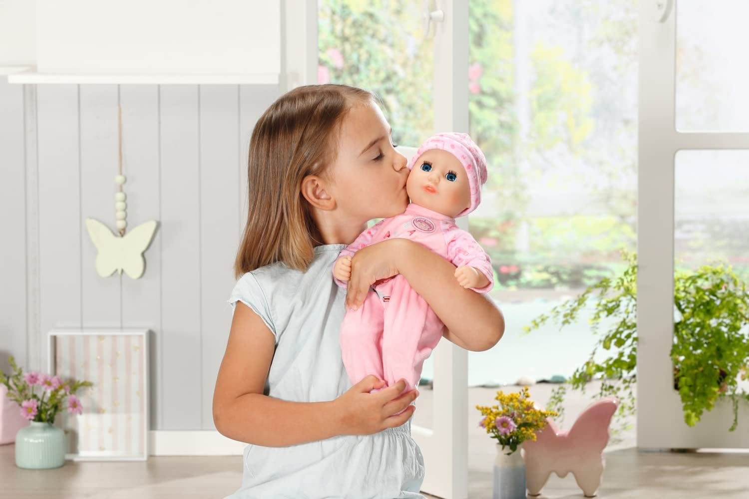 Annabell Kleine Annabell zachte pop 36cm, met stoffen lijfje en slaapogen, 36cm, 709870 Zapf Creation