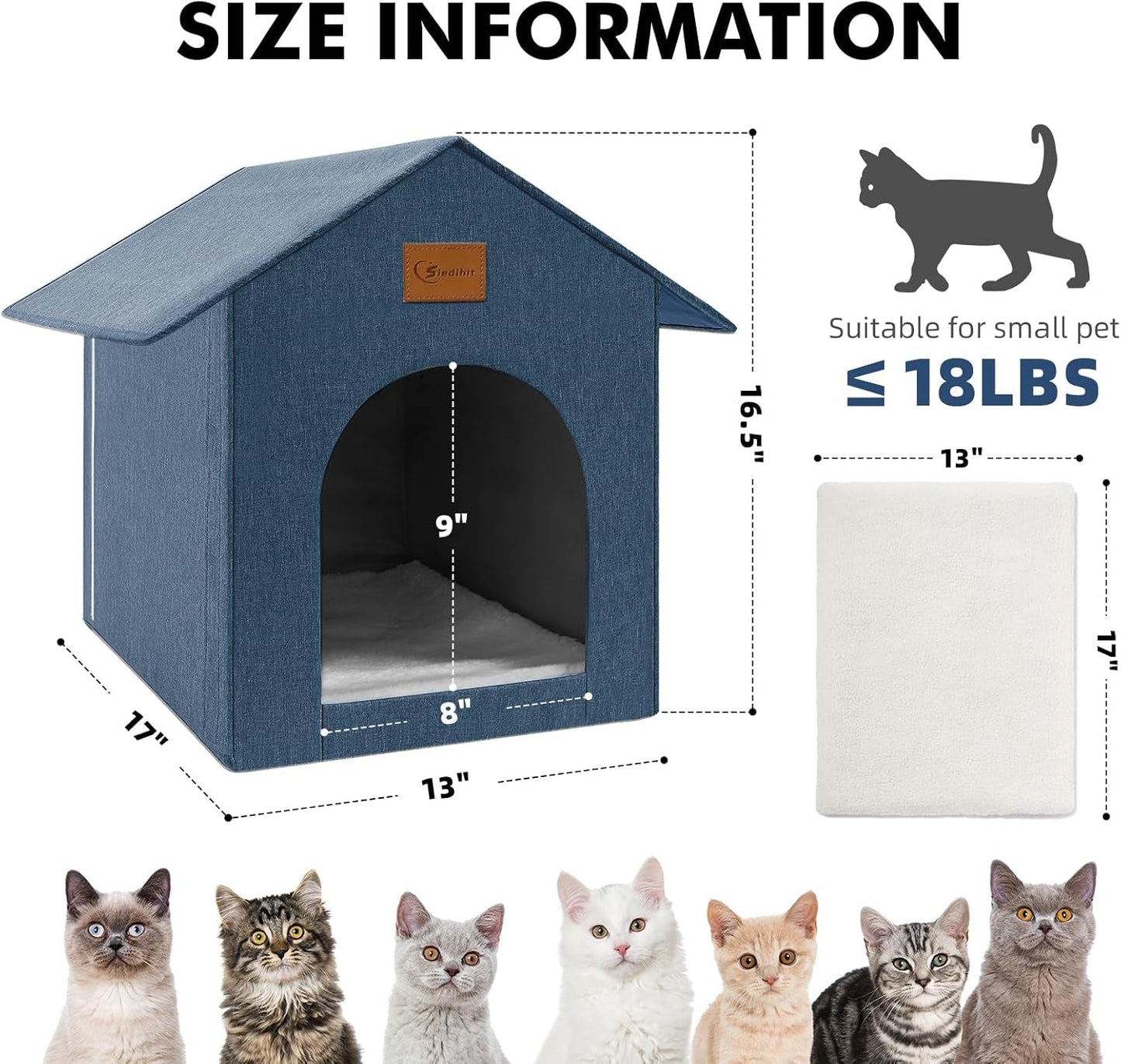Dekens en meubels, Huisdieren, Grotten en huizen, Katten, Kattenbedden, Katten - Bedden, Matrassen