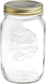 Bormioli QUATTRO STAGIONI voorraadpot 1 liter (pak van 2) Voedselbewaardozen Naty Shop 1000 Ml