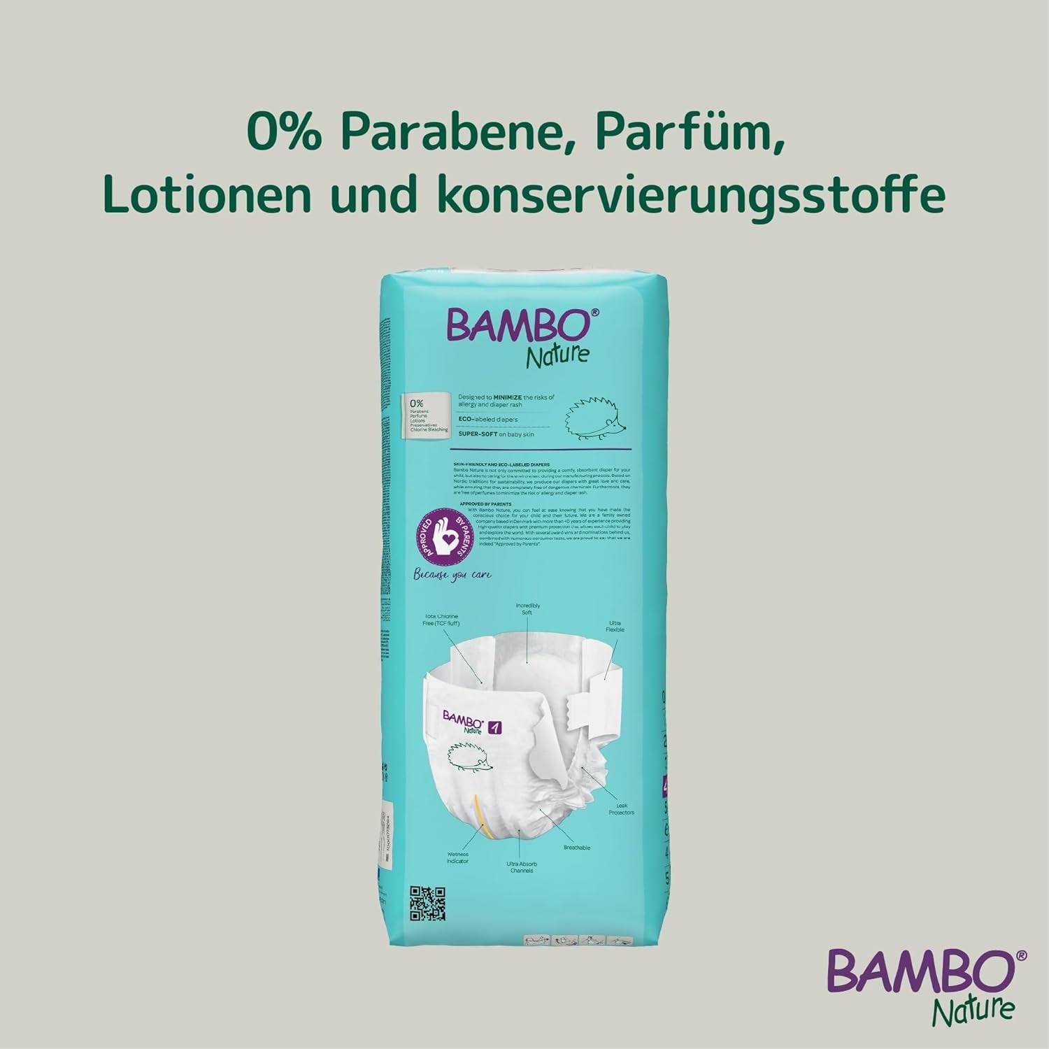 Bambo Nature babyluiers, maat 4 (7-14 kg) - 48 stuks. Premium luiers met verbeterde lekbescherming | Ultiem comfort en vrijheid voor actieve kinderen | Dermatologisch geteste luiers