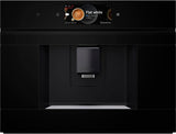 Bosch CTL7181B0, serie 8 intelligente ingebouwde automatische espressomachine, 45,5 x 59,4 cm, TFT-touchscreen, zeer stille keramische aangedreven molen, AutoMilk Clean zelfreinigende functie, watertank van 2,4 liter, zwart