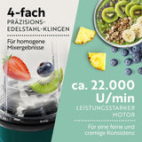 Gourmetmaxx Mr Magic Blender, Smoothie Maker met Xxl Naty Shop accessoirepakket