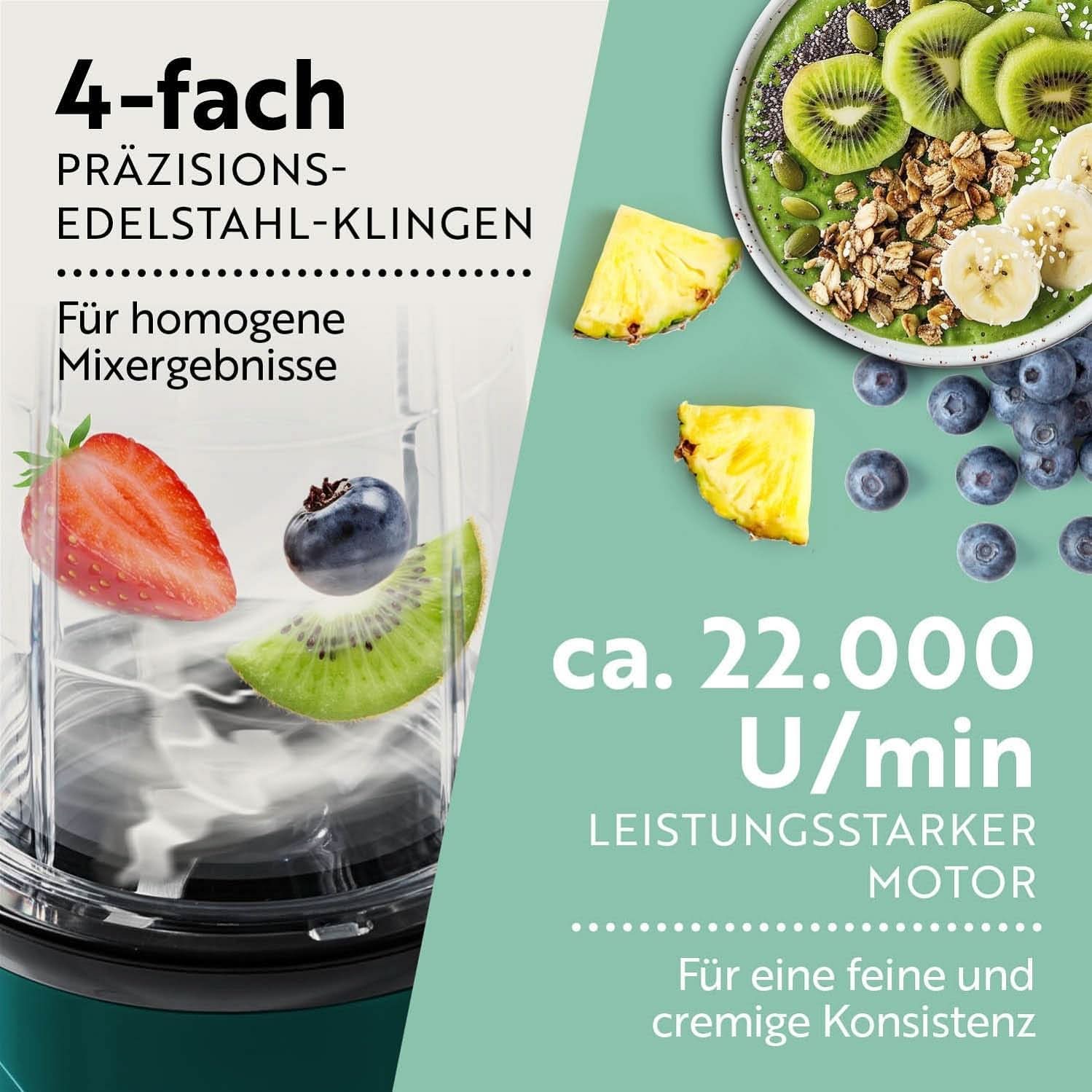 Gourmetmaxx Mr Magic Blender, Smoothie Maker met Xxl Naty Shop accessoirepakket