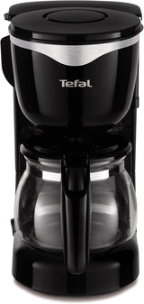 Tefal CM3408 Glazen mini-koffiezetapparaat (600 W, 6 kopjes) zwart/roestvrij staal, CM340811