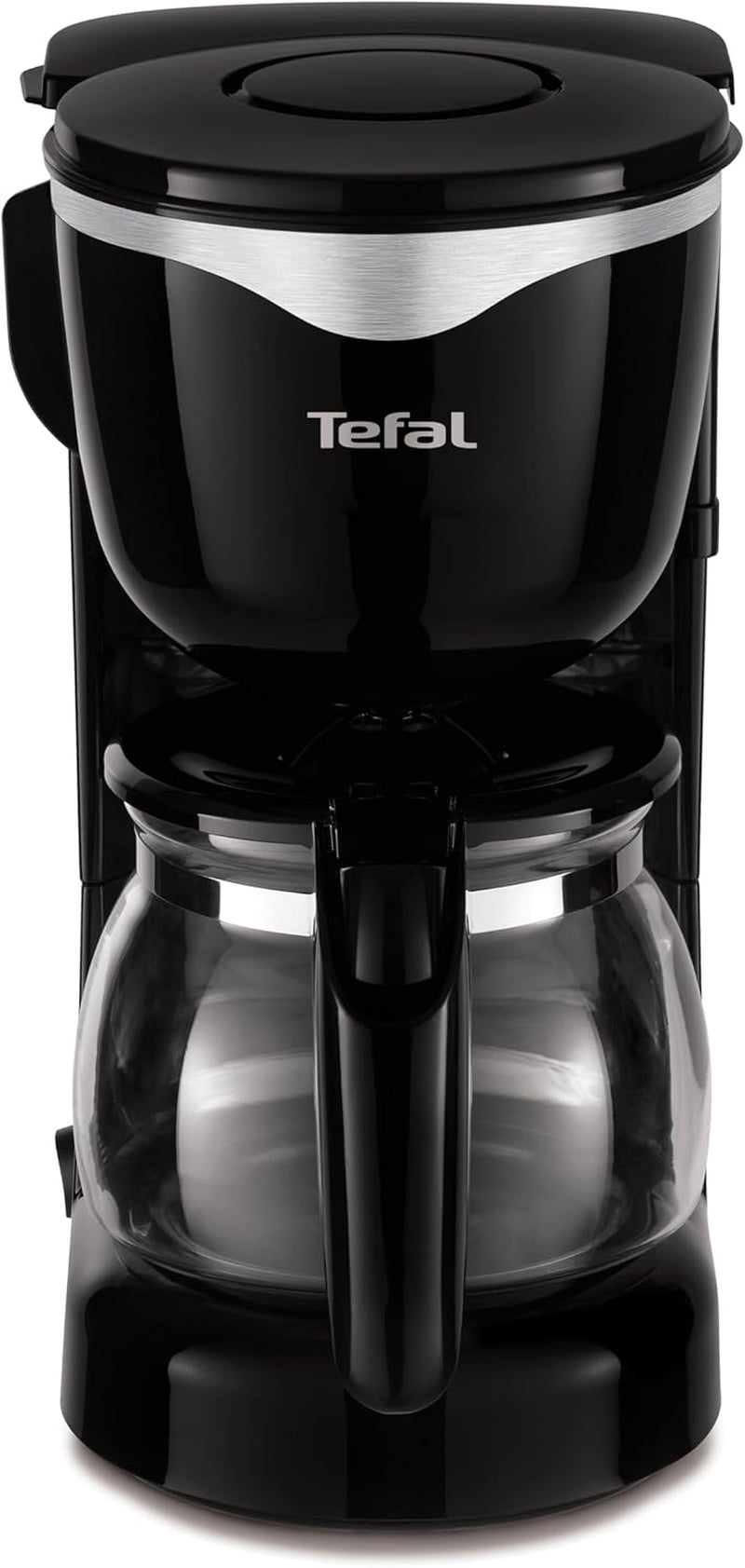 Tefal CM3408 Glazen mini-koffiezetapparaat (600 W, 6 kopjes) zwart/roestvrij staal, CM340811