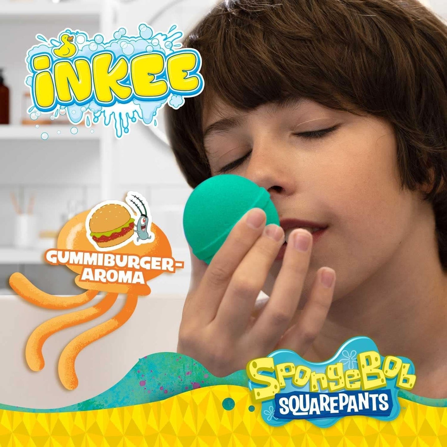 INKEE Spongebob Surprise Kids Bath Bomb Spongebob Squarepants verzamelobject 80 gram Naty Shop
