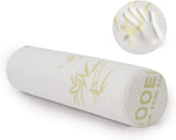 Milliard visco-schuim nekrol met wasbare hoes, Oeko-Tex gecertificeerd, gemiddelde hardheid, 10x43cm, perfect voor allergieën, reiskussen, rond nekkussen, positioneringsrol, knierol Cervicale orthopedische kussens Naty Shop Wit