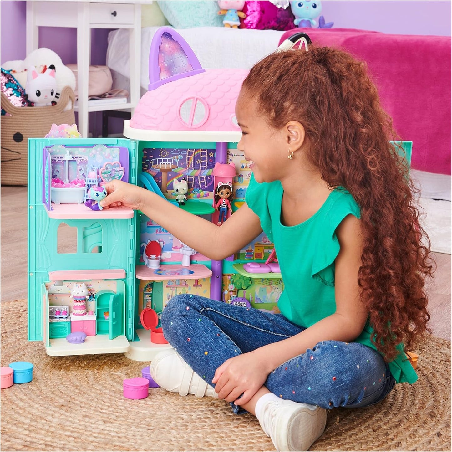 Gabby's Dollhouse Deluxe Kamer, Groovy Muziekkamer en Deluxe Kamer, Elegant Verwenbad, Zeekittenbad