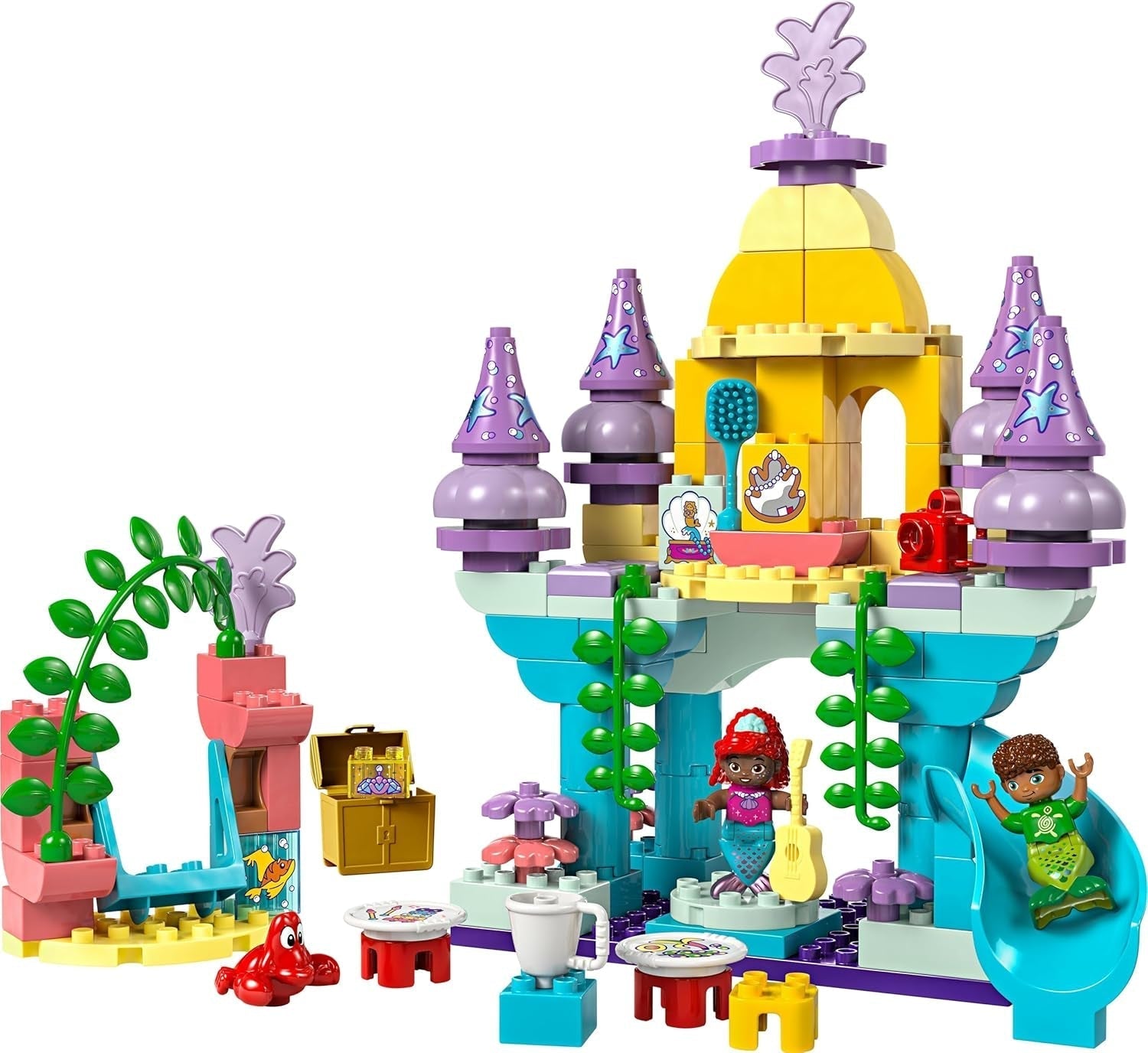LEGO DUPLO | Disney Ariël's magische onderwaterpaleis, educatief speelgoed voor Ariël de zeemeermin, onderwaterkasteel voor kinderen vanaf 2 jaar 10435 Bouwsets Besuche den LEGO-Store