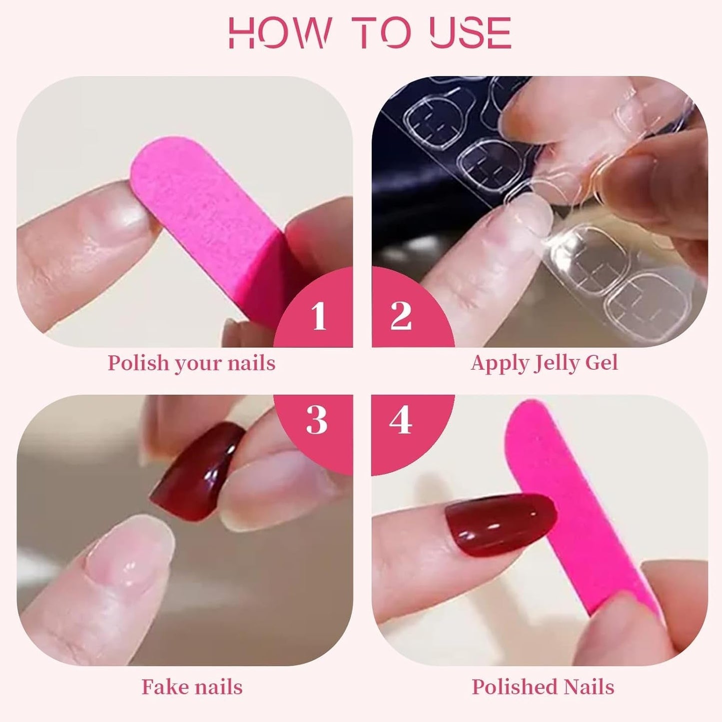 24 stuks herfst zwarte Franse pers nagels roze bloem lange nagels lijm op kunstnagels herfst kunstnagels set met accessoires