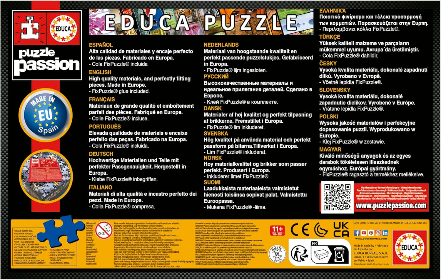 Educa - Puzzel van 500 stukjes voor volwassenen | Bada Bloom. Afmetingen: 48 X 34 cm. Inclusief Fixpuzzel puzzellijm. 11 jaar lang (19909) Puzzle Naty Shop