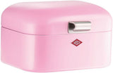 Wesco Mini Grandy broodtrommel in roze, gepoedercoate staalplaat, ventilatiegaten en stevige handgreep Voedselopbergdozen Naty Shop roze