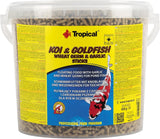 Tarwekiemen- en knoflooksticks KOI&Goldfish 5L / 430g - Vijvervisvoer voor de dagelijkse voeding van koivissen in een breed temperatuurbereik van 8 tot 30°C