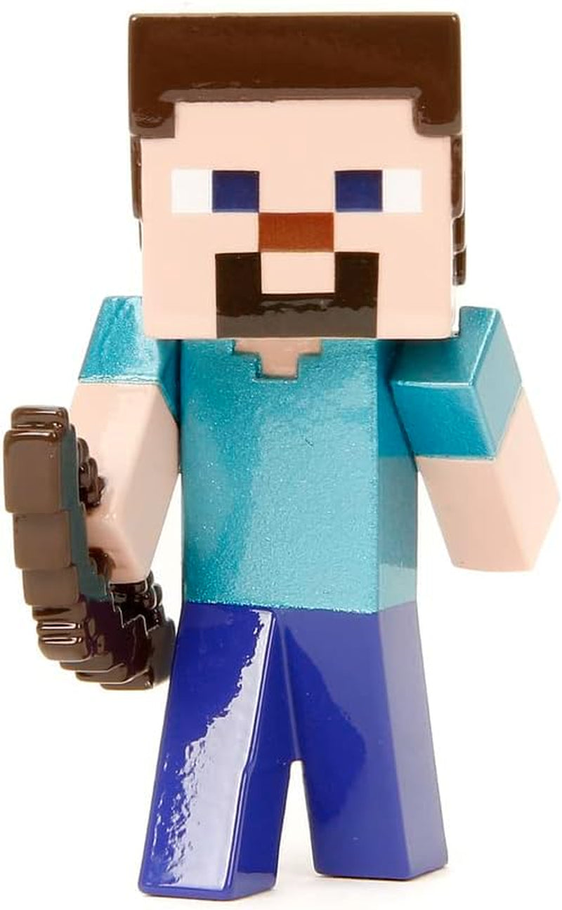 Jada Toys Minecraft-figurenset (4-delig) gemaakt van metaal - Minecraft Caves & Cliffs verzamelfiguren (Steve, Alex, Creeper en Warden) voor gamers en verzamelaars 8+ 6 cm elk Actiefiguren Naty Shop