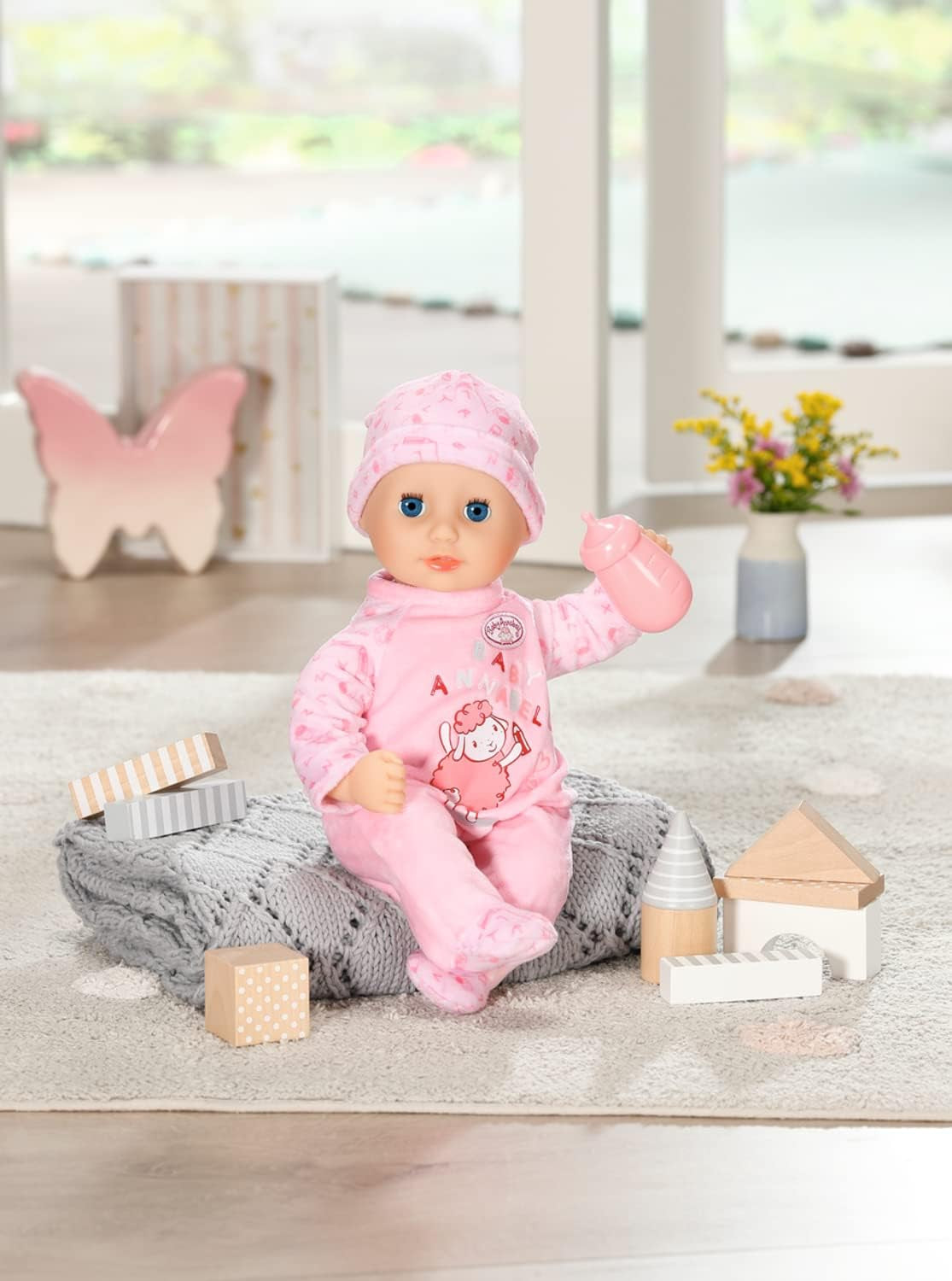 Annabell Kleine Annabell zachte pop 36cm, met stoffen lijfje en slaapogen, 36cm, 709870 Zapf Creation