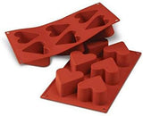 Silikomart 20.036.00.0060 SF 036, keukenhart Naty Shop L (65 x 40 mm. Volume: 6 x 130 ml) 6 x harten