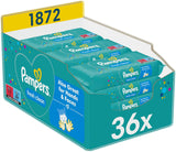 Pampers Fresh Clean Wet Wipes, 1872 doekjes (36x52 stuks), licht geparfumeerd, ook geschikt voor handen en gezicht