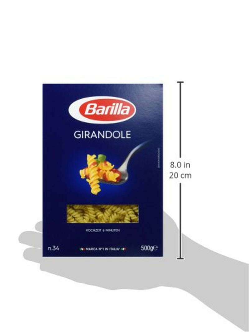 Pasta Barilla Classic Girandole nr. 34, gemaakt van hoge kwaliteit durumtarwe, altijd beetgaar (1 x 500 g)
