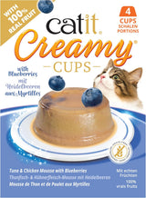 Catit Romige Cups, Tonijn en Kip met Bosbessen, 4x25g