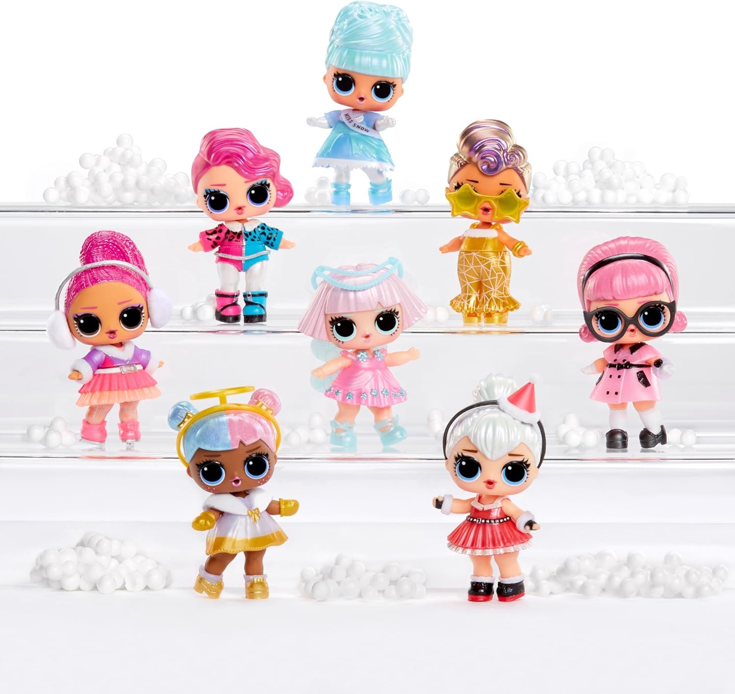 L.O.L. Verrassing! Winter Snow Tot - 1 magische sneeuwverrassing verzamelpop, blind verpakt, 8 verzamelpoppen, ijzige coole mode en accessoires, kindercadeau 4+ Naty Shop-poppen